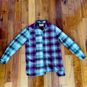 Topman Button Up Shirt Cotton Red Plaid Long Sleeve Y2K Men’s Size S